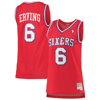 womens mitchell and ness julius erving red philadelphia 76er-342